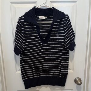 Vineyard Vines Navy and White Knit Sweater
